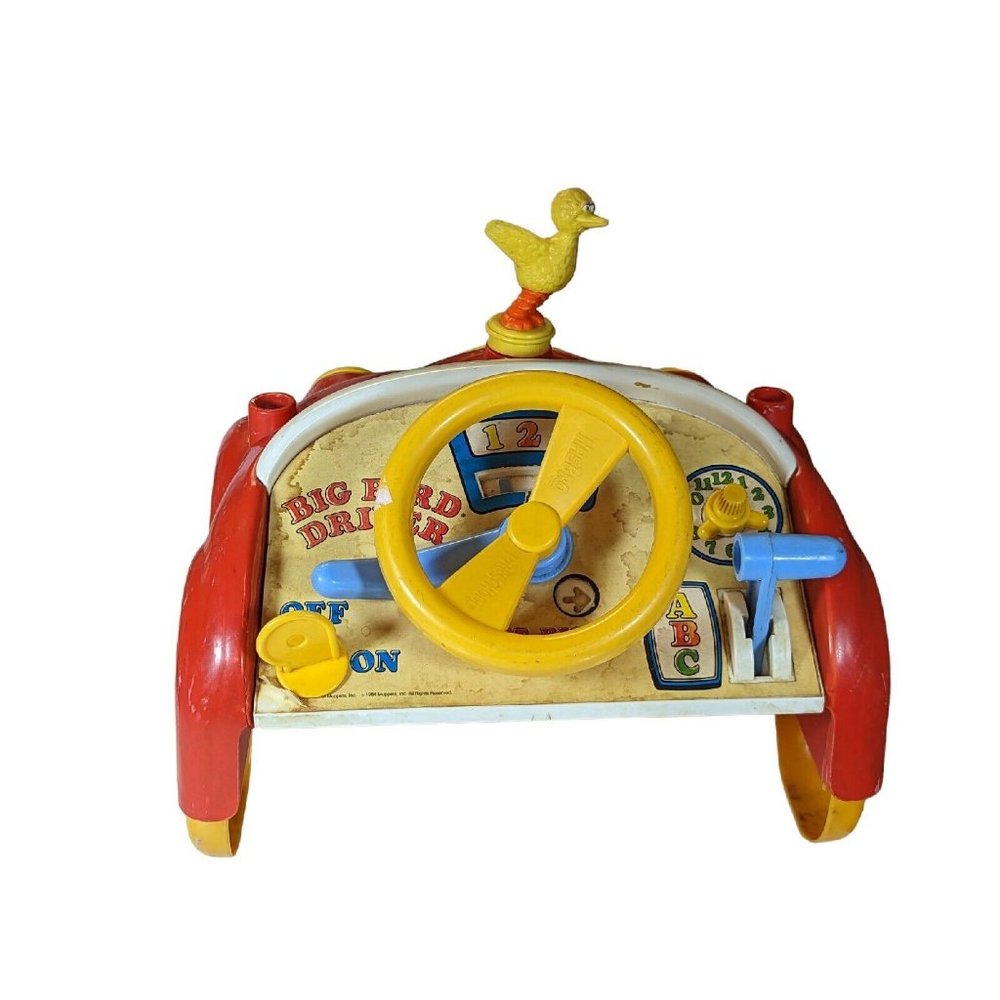 1984 Muppet Sesame Street Steering Wheel Big Bird Driver